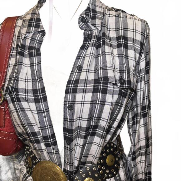 harley davidson vintage embroidered plaid flannel - Picture 6 of 6